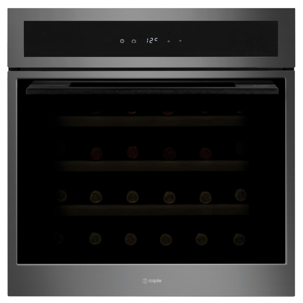 Caple WC6100GM 60cm Integrated In Column Wine Cooler GUNMETAL