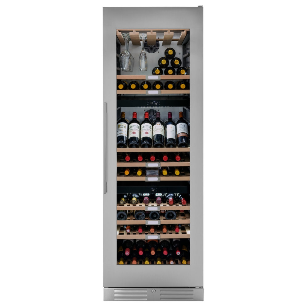 Caple WF1550 60cm Freestanding Triple Zone Wine Cooler STAINLESS