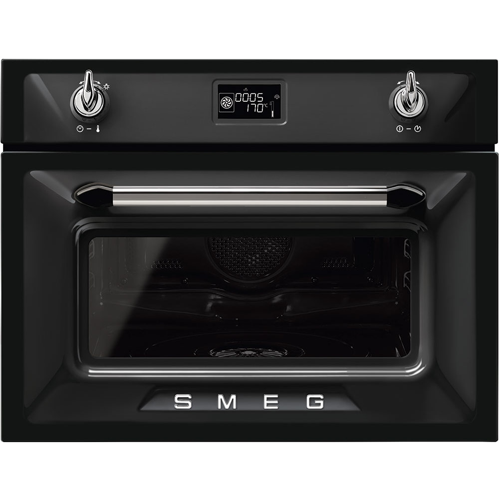 Smeg SF4920VCN1 45cm High Compact Victoria Steam Combination Oven – BLACK