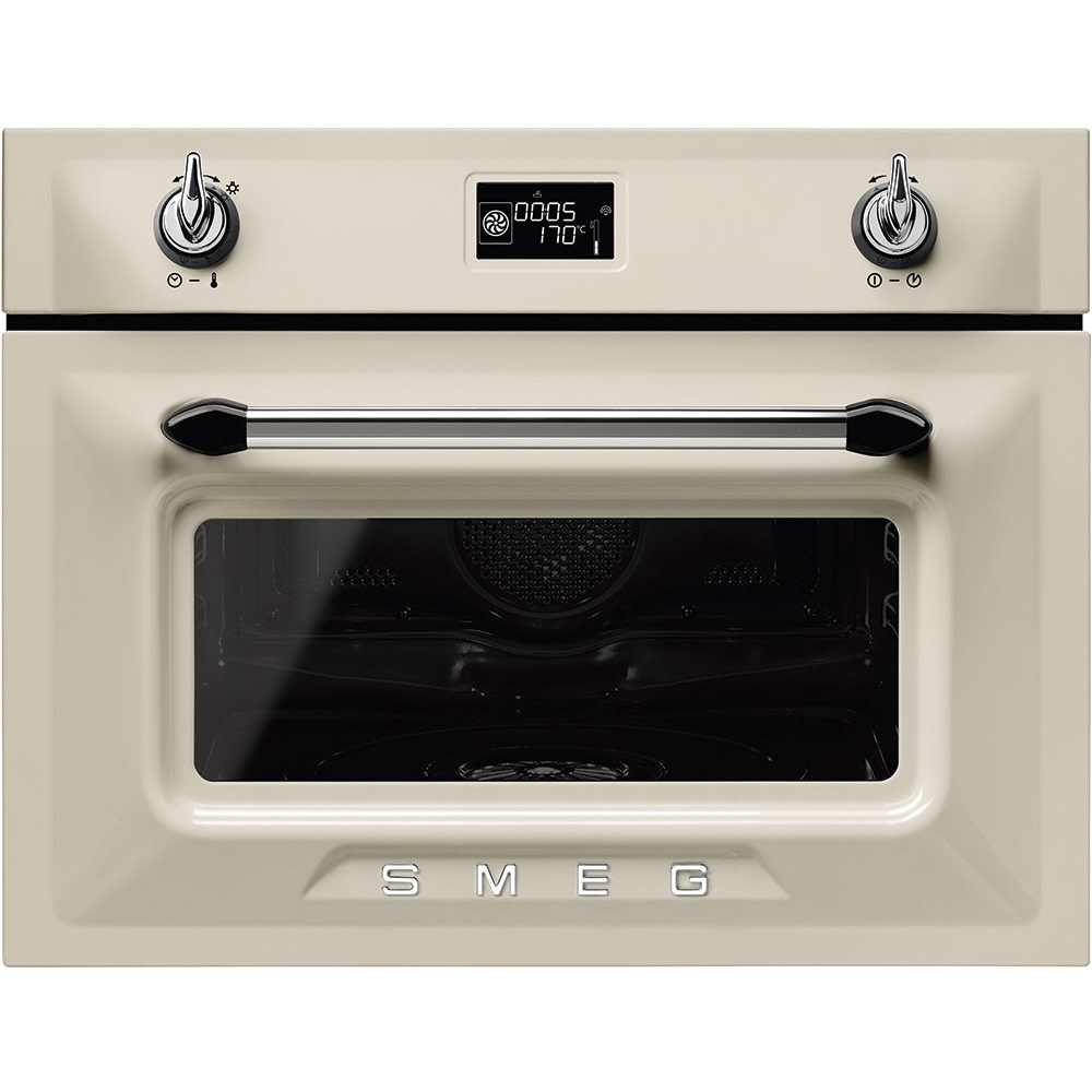 Smeg SF4920VCP1 45cm High Compact Victoria Steam Combination Oven – CREAM